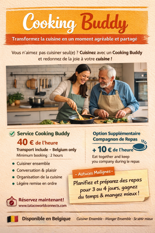 Cooking Buddy – Home Cooking Assistant: €40/hour